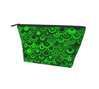 Trousse cosmetica Oxford impermeabile Sirena Squame di pesce Motivo turchese, Astuccio per trucchi di grande capacità con cerniera per ragazze Donne, Porta cosmetici di lusso per penne