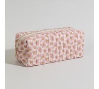 Trousse da bagno con motivo rosa cipria