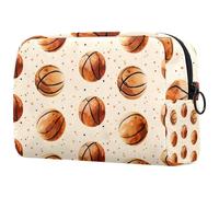 Trousse da basket da donna, per articoli da toeletta da viaggio, grande, pratica borsa organizer con cerniera, Multi, 18.5x7.5x13cm/7.3x3x5.1in, Beauty case