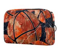 Trousse da basket da donna, per articoli da toeletta da viaggio, grande, pratica borsa organizer con cerniera, Multi, 18.5x7.5x13cm/7.3x3x5.1in, Beauty case