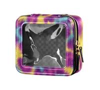 Trousse da donna con stampa leopardata vaga, trasparente, piccola borsa per cosmetici