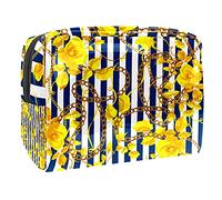 Trousse da donna e ragazza con bussola e rosa dei venti, capiente borsa per cosmetici, borsetta con cerniera, Multicolore 04, 18.5x7.5x13cm/7.3x3x5.1in, Beauty Case
