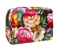 Trousse da donna e ragazza con bussola e rosa dei venti, capiente borsa per cosmetici, borsetta con cerniera, Multicolore 05, 18.5x7.5x13cm/7.3x3x5.1in, Beauty Case