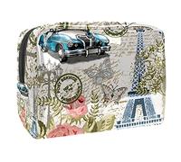 Trousse da donna e ragazza, stile vintage, con bussola e mappa nautica, stile antico, borsa per cosmetici, borsetta con cerniera, Multicolore 10., 18.5x7.5x13cm/7.3x3x5.1in, Beauty Case