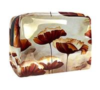 Trousse da donna e ragazza, stile vintage, retrò, con bicicletta, floreale, farfalla, uccellini, trousse per cosmetici, borsetta con cerniera, Multicolore 07, 18.5x7.5x13cm/7.3x3x5.1in, Beauty Case