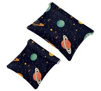 Trousse da donna tascabile, borsa per il trucco in pelle impermeabile, senza cerniera, con chiusura automatica, per ragazze, mini borsa per borsetta, motivo con rane carine nella natura senza