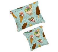 Trousse da donna tascabile, borsa per il trucco in pelle impermeabile, senza cerniera, con chiusura automatica, per ragazze, mini borsa per borsa, motivo cosmonauta di Marte, Multicolore 04, 7.1x5.8