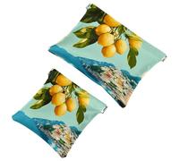 Trousse da donna tascabile, in pelle impermeabile, senza cerniera, con chiusura automatica, per ragazze, mini borsa per borsa, lettere scritte a mano, Multicolore 06, 7.1x5.8 inch/4.7x4.5 inch