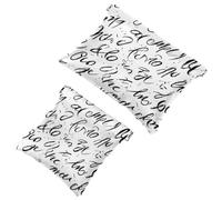 Trousse da donna tascabile, in pelle impermeabile, senza cerniera, con chiusura automatica, per ragazze, mini borsa per borsa, lettere scritte a mano, Multicolore 01, 7.1x5.8 inch/4.7x4.5 inch