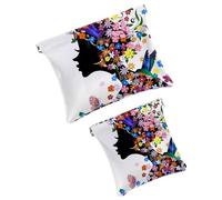 Trousse da donna tascabile, in pelle, impermeabile, senza cerniera, con chiusura automatica, per ragazze, mini borsa per borsa, artistic we are Heroes, Multicolore 07, 7.1x5.8 inch/4.7x4.5 inch