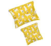 Trousse da donna tascabile, in pelle impermeabile, senza cerniera, con chiusura automatica, per ragazze, mini borsa per borsa, scheletro divertente su sfondo nero, Multicolore 02, 7.1x5.8 inch/4.7x4.5