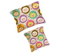 Trousse da donna tascabile, in pelle, impermeabile, senza cerniera, con chiusura automatica, per ragazze, mini borsa per borsa, artistic we are Heroes, Multicolore 02, 7.1x5.8 inch/4.7x4.5 inch