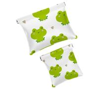 Trousse da donna tascabile, in pelle impermeabile, senza cerniera, con chiusura automatica, per ragazze, mini borsa per borsa, scheletro divertente su sfondo nero, Multicolore 05, 7.1x5.8 inch/4.7x4.5