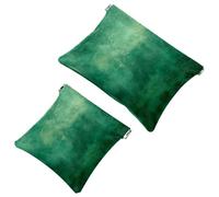 Trousse da donna tascabile, in pelle impermeabile, senza cerniera, con chiusura automatica, per ragazze, mini borsa per borsa, lettere scritte a mano, Multicolore 02, 7.1x5.8 inch/4.7x4.5 inch