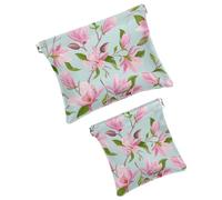 Trousse da donna tascabile, in pelle impermeabile, senza cerniera, con chiusura automatica, per ragazze, mini borsa per borsa, scheletro divertente su sfondo nero, Multicolore 04, 7.1x5.8 inch/4.7x4.5