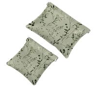 Trousse da donna tascabile, in pelle impermeabile, senza cerniera, con chiusura automatica, per ragazze, mini borsa per borsa, fiori bianchi d'oca e camomilla, Multicolore 05, 7.1x5.8 inch/4.7x4.5