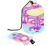 Trousse da toilette con coulisse, acchiappasogni magico con piuma a forma di botte, borsa per cosmetici, organizer da viaggio + piccola borsa, Multi, 9.9x6.9in/25.2x17.6cm;6x3.5in/15.2x8.8cm, Beauty