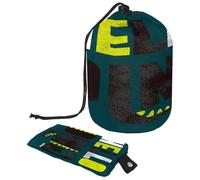 Trousse da toilette con coulisse, borsa da bagno a forma di barile di Hello Dinosaur verde, borsa per cosmetici, organizer da viaggio + piccola borsa, Multi, 9.9x6.9in/25.2x17.6cm;6x3.5in/15.2x8.8cm,