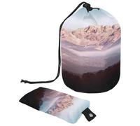 Trousse da toilette con coulisse, borsa per cosmetici a forma di botte, paesaggi di montagna e natura, borsa organizer da viaggio + piccola borsa, Multi, 9.9x6.9in/25.2x17.6cm;6x3.5in/15.2x8.8cm,