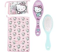 Trousse da toilette Hello Kitty con pettine, astuccio e asciugamano | Trousse da toilette Hello Kitty per ragazze e donne, ideale per viaggi e regali, con licenza ufficiale e design unico