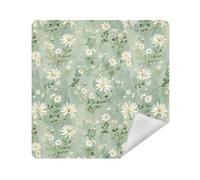 Trousse da toilette in panno portatile per gioielli organizer Wrap 13,8 x 13,8 Wrapper trucco per le donne, Fresh Little Daisy Pastorale Style, 21.7x21.7in