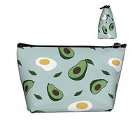 Trousse da toilette Oxford resistente all'acqua modello avocado verde, trousse per trucco di grande capacità con cerniera, per ragazze, pochette cosmetica di lusso da donna