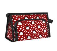 Trousse da viaggio a pois con pinguino, per donne, uomini, bambini, ragazze, ragazzi, pinguino, Natale, multiuso, per articoli da toeletta e articoli da toeletta, Colore, L, Organizer per borse