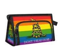 Trousse da viaggio con bandiera arcobaleno LGBT serpente a sonagli per donne, uomini, ragazze e ragazzi, borsa multifunzionale per il trucco, borsa da bagno per cosmetici, organizer da doccia, Colore,
