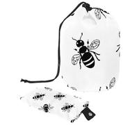 Trousse da viaggio con coulisse, borsa per trucchi a barile, con piccole api, organizer per articoli da toeletta grandi, impermeabile, per donne, Piccole api carine,