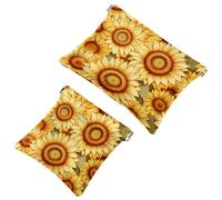 Trousse da viaggio con funghi e farfalle, impermeabile, senza cerniera, chiusura automatica, mini custodia portatile da viaggio per cuffie e gioielli, Multicolore 06, 7.1x5.8 inch/4.7x4.5 inch