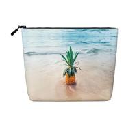 Trousse da viaggio con motivo ananas by the sea, adatta per viaggi di lavoro e uso quotidiano.