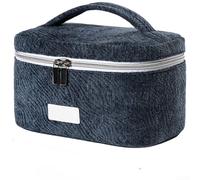 Trousse da viaggio con scomparti interni ad alta capacità e tasche in rete trasparente per una rapida identificazione visiva (blu)