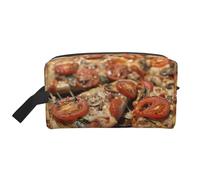 Trousse da viaggio con stampa a pizza, borsa da toilette per uomo e donna, per viaggi, palestra, uso quotidiano