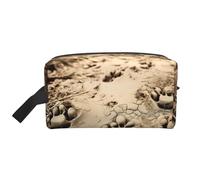 Trousse da viaggio con stampa di impronte di orme, borsa da toilette per uomo e donna, per viaggi, palestra, uso quotidiano