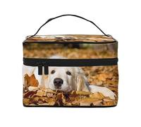 Trousse da viaggio da donna, con cuccioli di Husky, borsa per cosmetici da donna, impermeabile, borsa da toilette pieghevole, idea regalo per insegnanti, Cucciolo di cane pigro, Taglia unica, Beauty