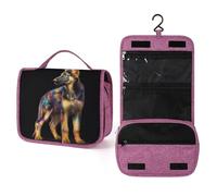 Trousse da viaggio da donna, con motivo cucciolo di Sheppard, organizer da appendere con gancio per shampoo