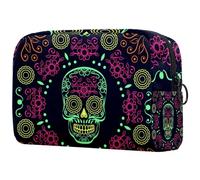 Trousse da viaggio da donna, con motivo palla da basket e palla da tennis, portatile, astuccio per matite e articoli da toeletta per ragazze adolescenti, Multicolore 08, 18.5x7.5x13cm/7.3x3x5.1in