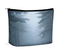 Trousse da viaggio impermeabile, organizer per cosmetici, in pelle PU, con alberi giganti, piccola custodia per articoli da toeletta carina, custodia portatile con cerniera per donne e uomini