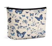 Trousse da viaggio impermeabile, organizer per cosmetici, in pelle PU, con farfalle e falene, piccola custodia per articoli da toeletta carina, custodia portatile con cerniera per donne e uomini