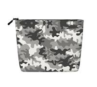 Trousse da viaggio in canapa finta mimetica, riutilizzabile, per cosmetici, accessori, articoli da toeletta, organizer per donne, molteplici usi, Nero , Taglia unica