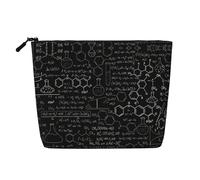 Trousse da viaggio in canapa finta per scienza astratta, riutilizzabile, accessori cosmetici, organizer per articoli da toeletta per donne, molteplici usi, Nero , Taglia unica
