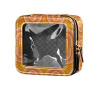 Trousse da viaggio in stile etnico bohémien, trasparente, con arcobaleno e arancione, borsa da viaggio per cosmetici, etnica, bohémien, arancione, boho, taglia unica, Boho etnico Boemia Arcobaleno