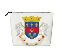 Trousse da viaggio leggera in finto lino con bandiera di Saint Barthélemy
