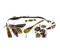 Trousse da viaggio per cosmetici da donna, in pelle e microfibra, pratica borsa organizer con cerniera, pane con miele e ape a nido d'ape, Multi, 8.2x3.1x3.5 in/21x8x9 cm, Beauty case