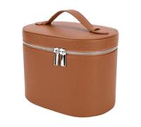 Trousse da viaggio per cosmetici, trousse da viaggio, compatta, impermeabile, con cerniera, organizer in pelle PU, organizer per gioielli per ragazze, spiaggia, doccia, bagno