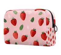 Trousse da viaggio per donne, con simpatici personaggi di zucca di Halloween, volti divertenti, trousse da viaggio, astuccio per matite, astuccio portatile per trucchi e articoli da toeletta per