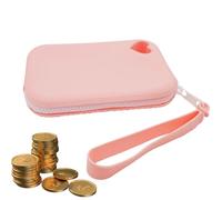 Trousse da viaggio per trucchi, 12 cm, porta pennelli da trucco, in silicone, piccola, blu chiaro, rosa, ideale per chiavi e, perfetta per viaggi, vita quotidiana e in viaggio, rosa, Refer