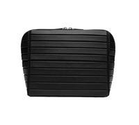 Trousse da viaggio realizzata a mano, borsa per cosmetici con cerniera, borsa per cosmetici impermeabile con grande capacità, organizer per trucchi, borsa tote per la routine quotidiana, Nero,