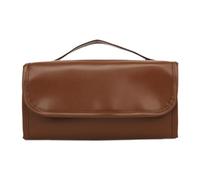 Trousse da viaggio speciale per cosmetici, portatile, impermeabile, per viaggi, con shampoo, balsamo, set di pennelli e cosmetici, con scomparto con cerniera (marrone)