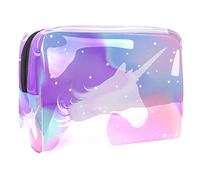 Trousse impermeabile con graziosi unicorni con elementi magici adesivi, borsa per il trucco, organizer da viaggio con cerniera, piccola custodia per cosmetici, borsa per cosmetici, per adolescenti,